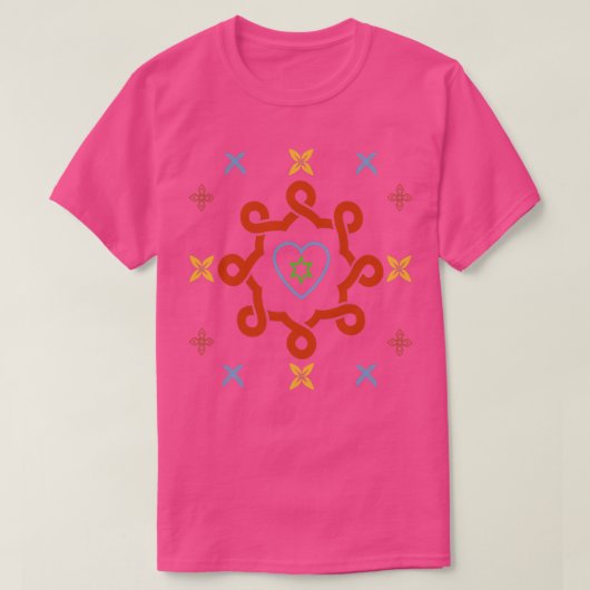 Curling mit Blumenform T-Shirt (Design vorne)