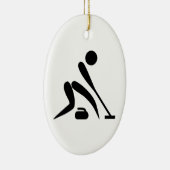 Curling Pictograph Keramik Ornament (Rechts)