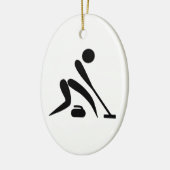 Curling Pictograph Keramik Ornament (Links)