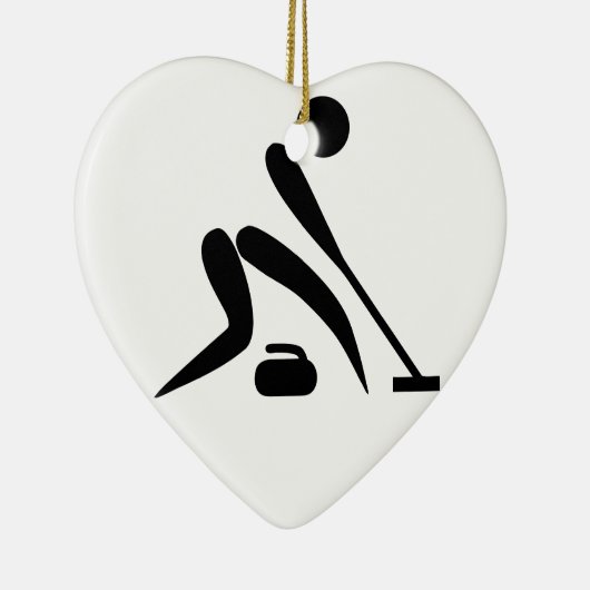 Curling Pictograph Keramikornament (Rechts)