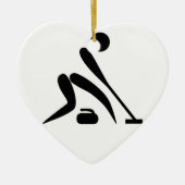 Curling Pictograph Keramikornament (Vorne)