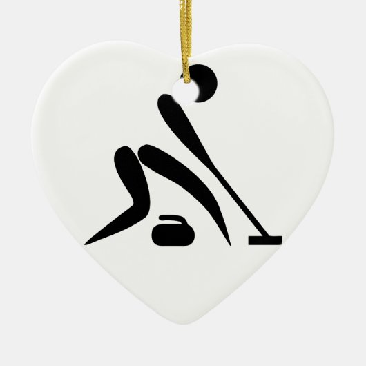Curling Pictograph Keramikornament (Vorne)