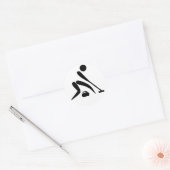 Curling Pictograph Runder Aufkleber (Umschlag)