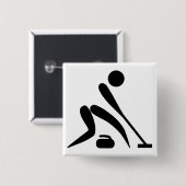 Curling Piktogramm Button (Vorne & Hinten)