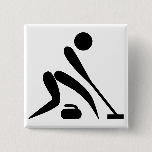 Curling Piktogramm Button (Vorderseite)