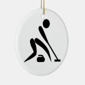 Curling Piktogramm Keramik Ornament (Rechts)