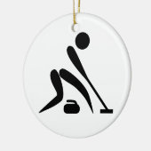Curling Piktogramm Keramik Ornament (Links)