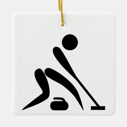 Curling Piktogramm Keramikornament (Vorderseite)
