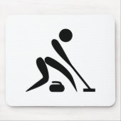 Curling Piktogramm Mousepad (Vorne)