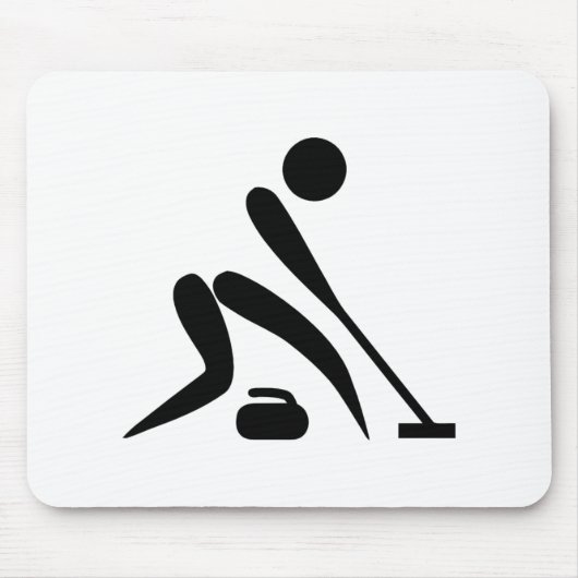 Curling Piktogramm Mousepad (Vorne)