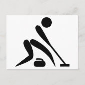 Curling Piktogramm Postkarte (Vorderseite)