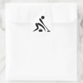 Curling Piktogramm Runder Aufkleber (Tasche)