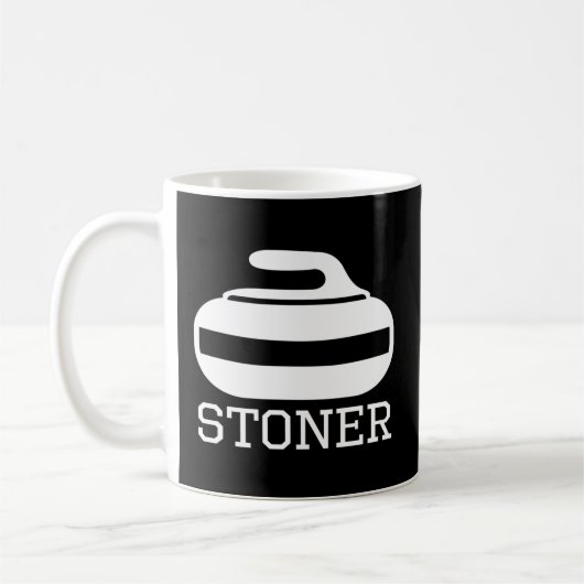 Curling Player Fan Stoner Curling Kaffeetasse (Links)