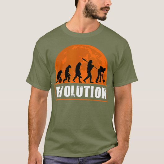 Curling Player Funny Curler Human Evolution T-Shirt (Vorderseite)