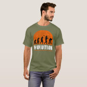 Curling Player Funny Curler Human Evolution T-Shirt (Vorne ganz)
