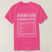 Curling Player Funny Curling Nutrition Label für W T-Shirt (Design vorne)