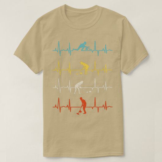 Curling Player für einen Curler-Heartbeat T-Shirt (Design vorne)