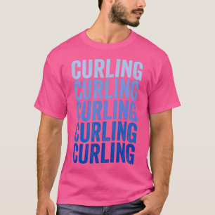 Curling Player Schach auf Eis T-Shirt
