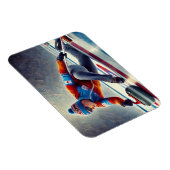 Curling Player Sports Athlete Magnet (Rechte Seite)