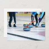 Curling Postkarte (Vorne/Hinten)