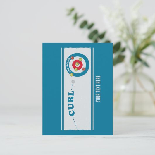 Curling Postkarte (Stehend Vorderseite)