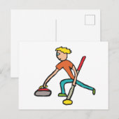 Curling Postkarte (Vorne/Hinten)