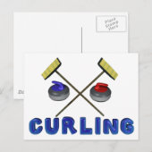 Curling-Postkarten Postkarte (Vorne/Hinten)