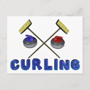 Curling-Postkarten Postkarte