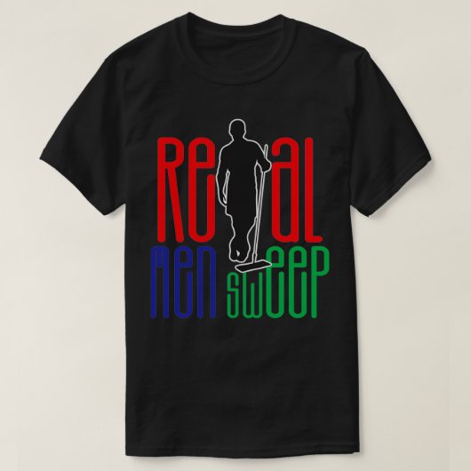 Curling Real Men Sweep TShirt Classic TShirt (Design vorne)