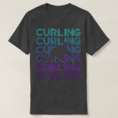 Curling Retro-Geschenk T-Shirt (Design vorne)