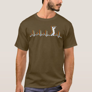 Curling Retro Herzschlag EKG Vintage 80er T-Shirt