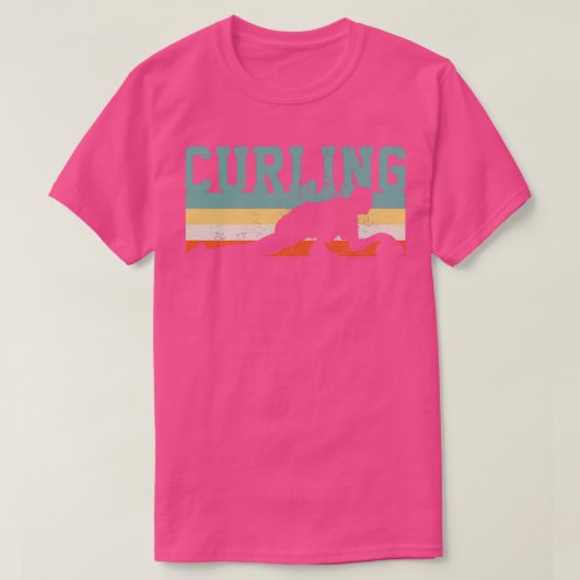 Curling Retro T-Shirt (Design vorne)