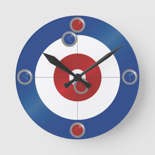 Curling rings wall clock runde wanduhr (Vorderseite)