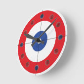 Curling Rock Marker Clock- (rot) Runde Wanduhr (Winkel)