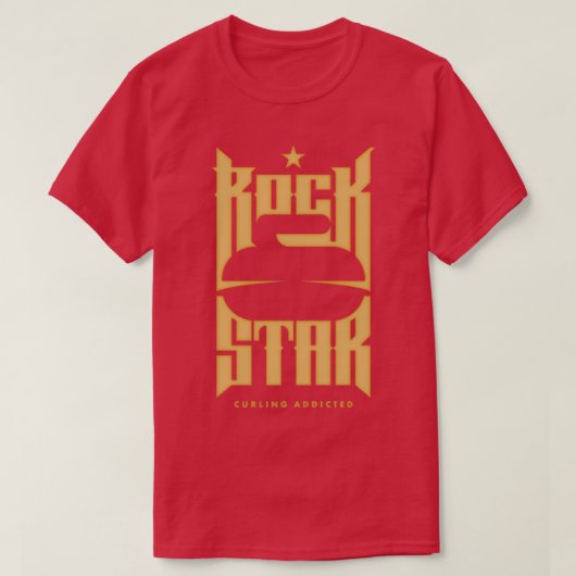 Curling Rock Star T-Shirt (Design vorne)