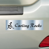 Curling Rocks Blue Autoaufkleber (On Car)