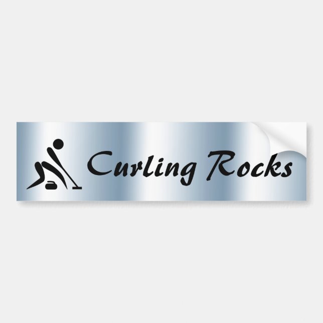 Curling Rocks Blue Autoaufkleber (Vorne)