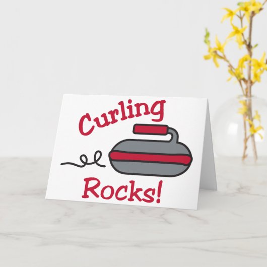 Curling Rocks Karte (Gelbe Blume)