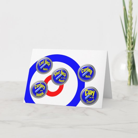 Curling Rocks Karte (Vorderseite)