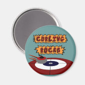 Curling Rocks Magnet (Vorderseite/Rückseite)