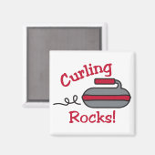 Curling Rocks Magnet (Vorderseite/Rückseite)