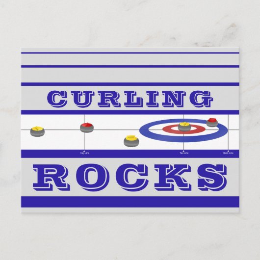 Curling Rocks Postkarte (Vorderseite)