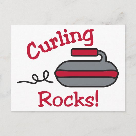 Curling Rocks Postkarte (Vorderseite)