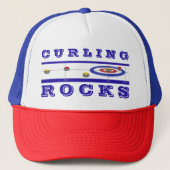 Curling Rocks Truckerkappe (Vorderseite)