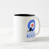 Curling Rocks Zweifarbige Tasse (VorderseiteRechts)