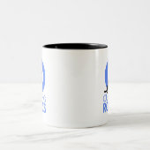 Curling Rocks Zweifarbige Tasse (Mittel)