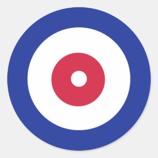 Curling Runder Aufkleber