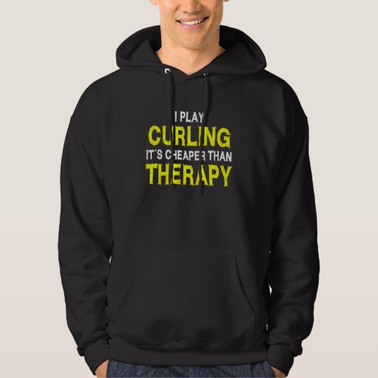 curling saying curling curling player hoodie (Vorderseite)