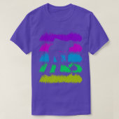 Curling Shadow with Retro Colors T-Shirt (Design vorne)