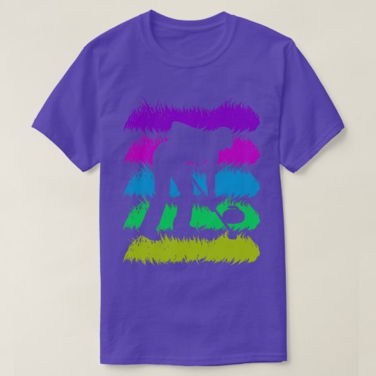 Curling Shadow with Retro Colors T-Shirt (Design vorne)